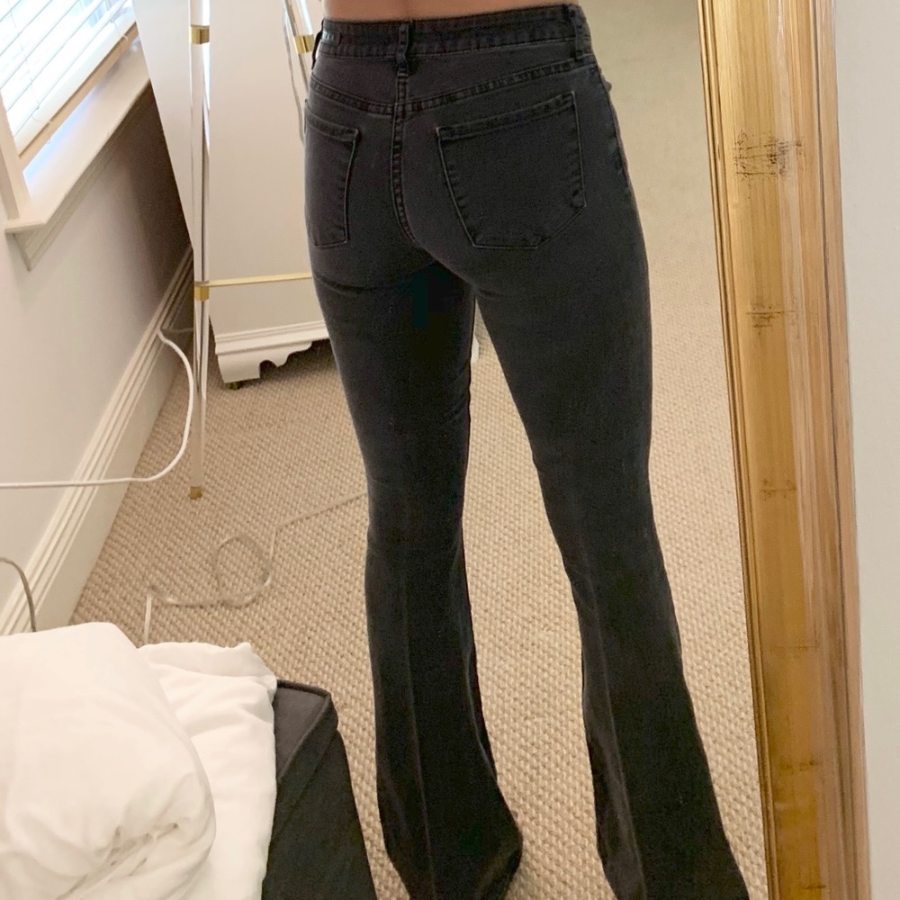 Black flare jeans